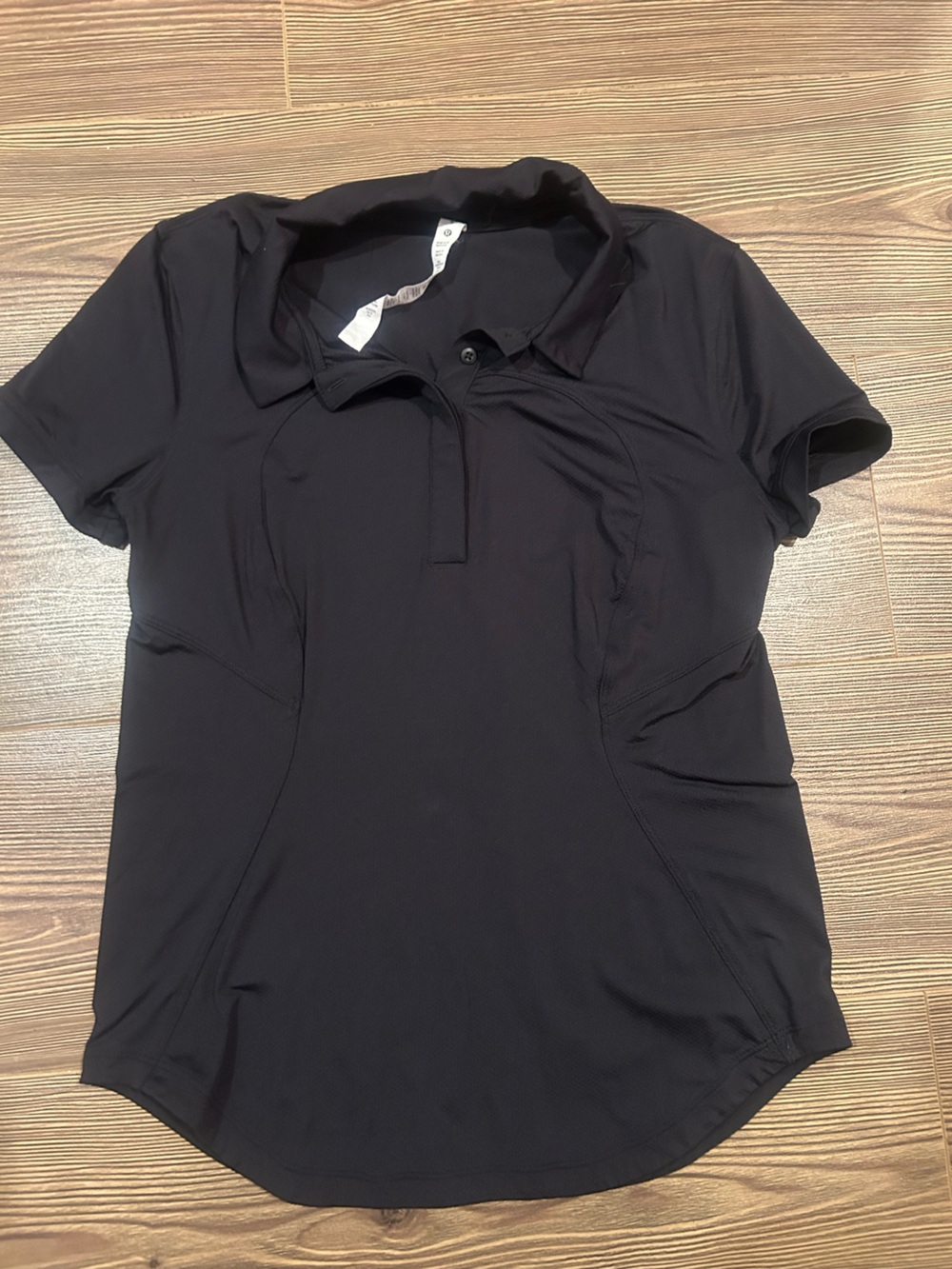 lululemon athletica Women’s Black Short-Sleeve Polo